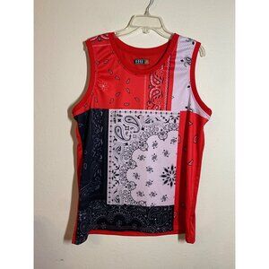 Huge Fashion Exchange Athletic Tank Summer Lifting Workout Casual Red Men Sz XL